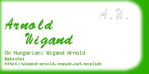 arnold wigand business card